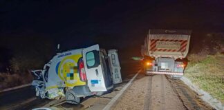 Tragédia na BR-316: colisão entre ambulância e bitrem deixa três mortos em Ouricuri