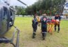 Motociclista sofre traumatismo craniano e é socorrido de helicóptero em Ipojuca